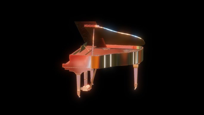钢琴赛博朋克元宇宙通道素材