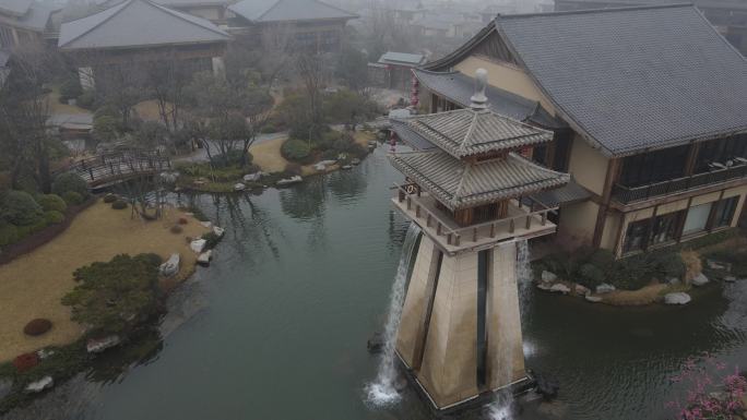 宝鸡眉县太白山唐镇航拍温泉文旅小镇18