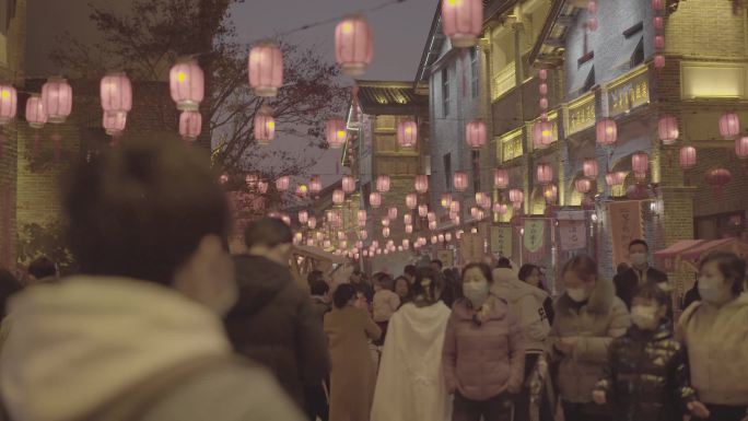 元宵节春节年味花灯高清实拍视频素材