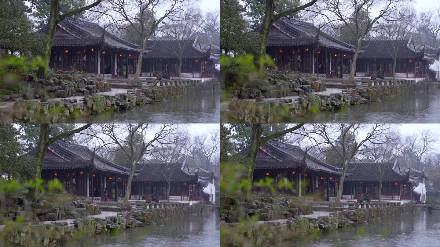 中式园林古建筑写意风景
