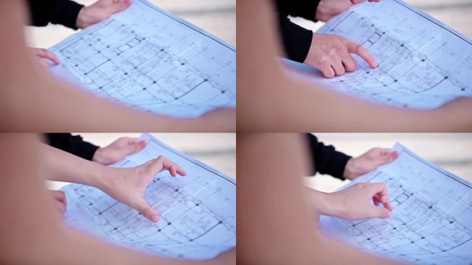 【4K】图纸沟通看图纸讨论