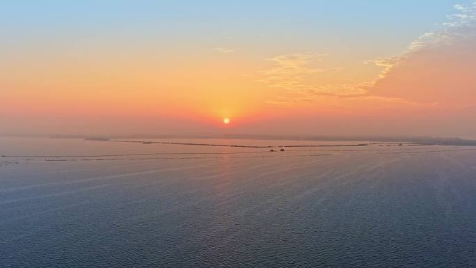 上海青浦淀山湖日出