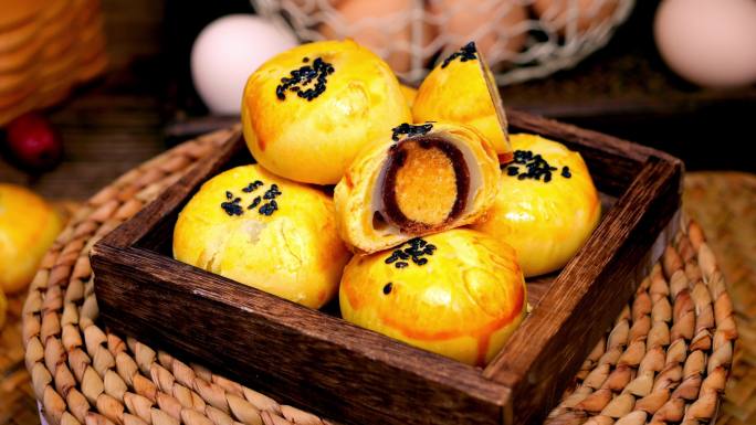 蛋黄酥 中式美食糕点展示