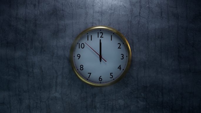 钟表时钟读秒12点零点倒数读秒