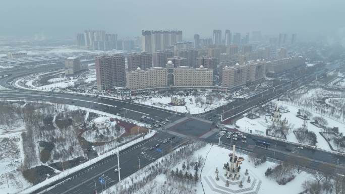 呼和浩特雪景