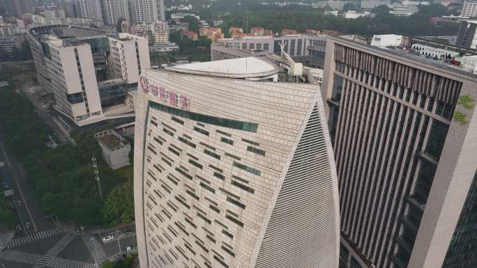 深圳中国航天卫星大厦航拍4K