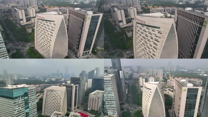 深圳中国航天卫星大厦航拍4K