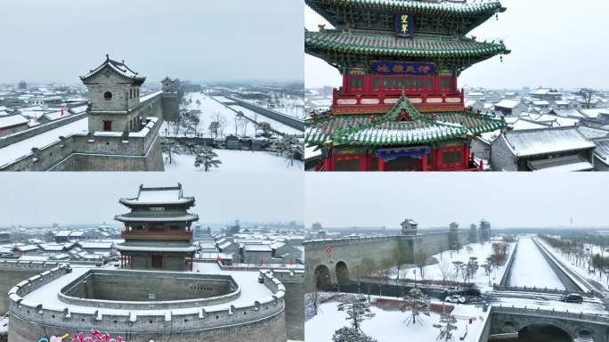【11分钟 多角度】太原古县城雪景航拍
