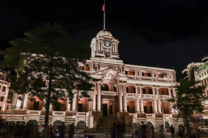 粤海关博物馆 夜景延时