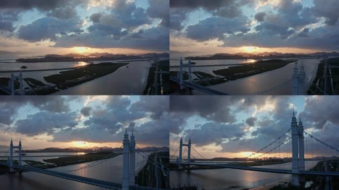 长峙岛 港岛大桥 夕阳