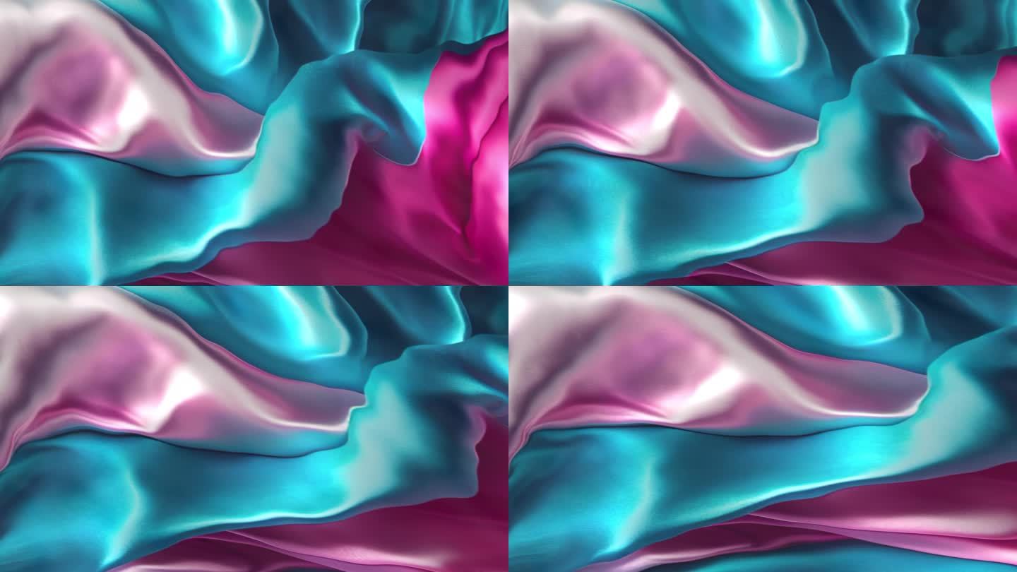 粉色蓝色抽象流动布料背景