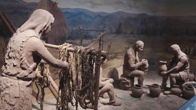 原始人生活狩猎场景-远古人类-刀耕火种