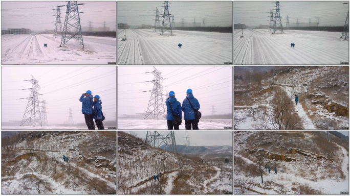 雪山大雪天实拍素材