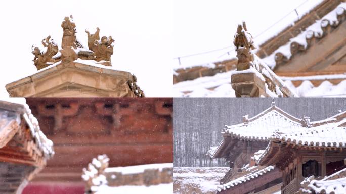 雪后瞿昙寺细节