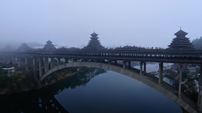 【正版素材】柳州三江风雨桥0655