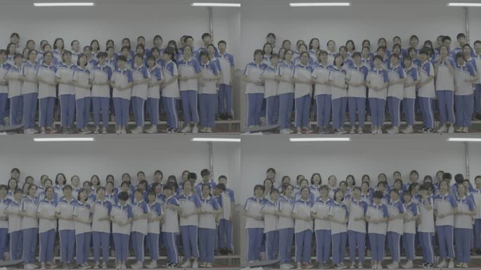 【4K灰度】中学生大合唱高中生合唱