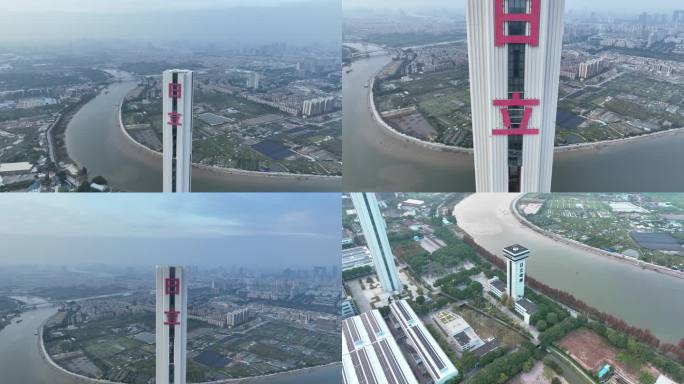 航拍全世界最快的电梯实验塔