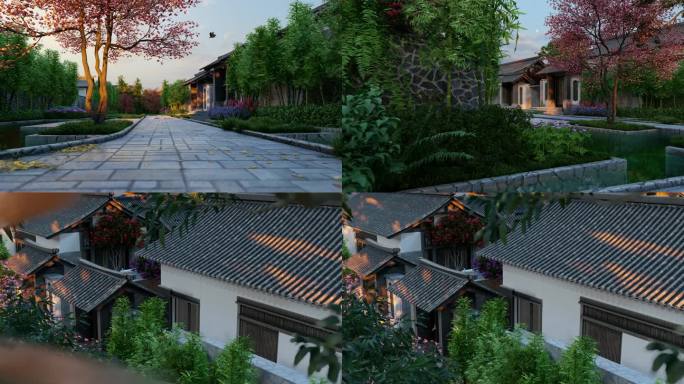 中式住宅三维动画