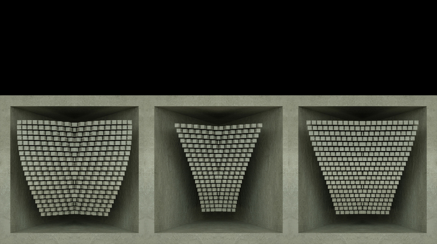 【裸眼3D】水泥方块艺术方形盒子空间矩阵