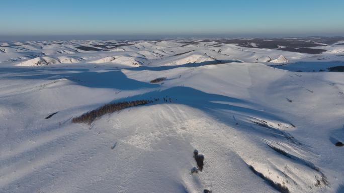 内蒙古雪原雪景风光