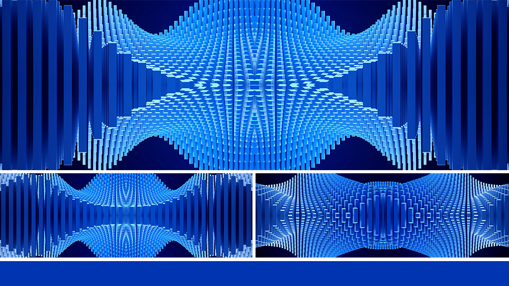 【宽屏时尚背景】蓝色方块创意几何呼吸节奏