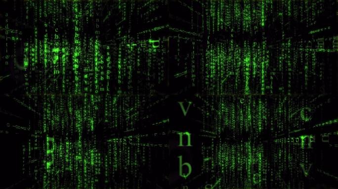 数字矩阵 黑客帝国 科幻背景 数据 代码