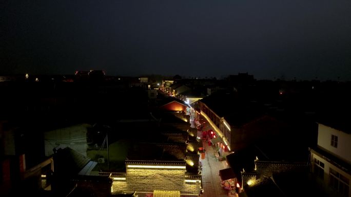 合肥巢湖长临古镇夜景老街 灯光中秋节