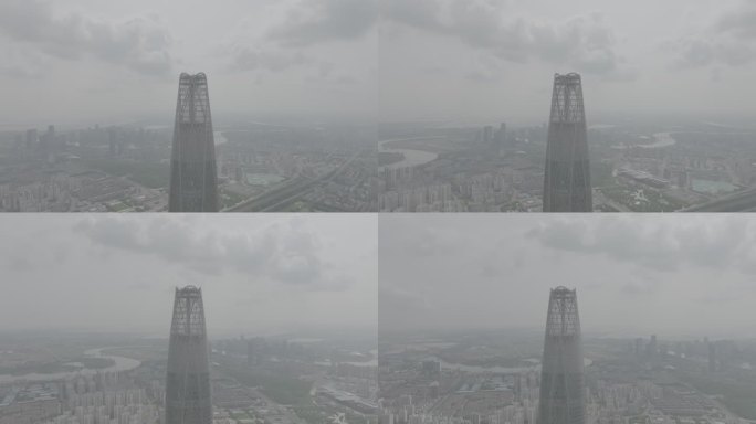 天津特色建筑周大福金融中心4Klog航拍