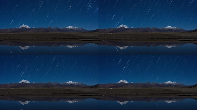 川西雪山星空星轨延时摄影