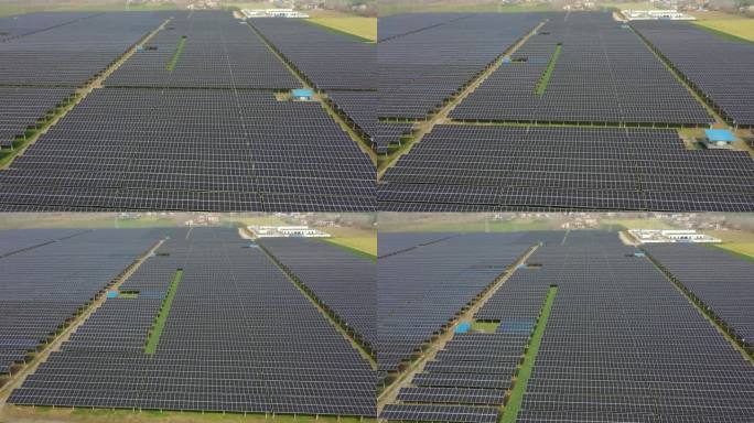 航拍湖北省钟祥市太阳能清洁能源基地