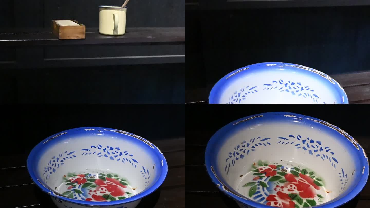 战争年代的瓷盆瓷缸