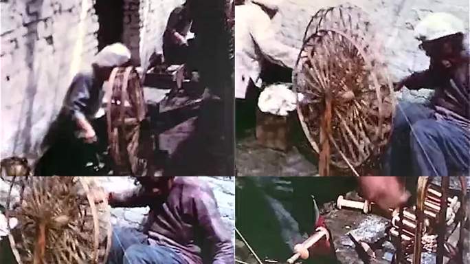 1958年 传统纺车 铜线 手工