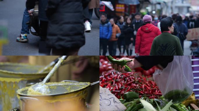 菜市场人流 菜市场人来人往