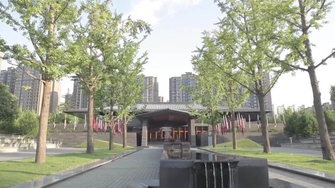 秦二世遗址公园航拍