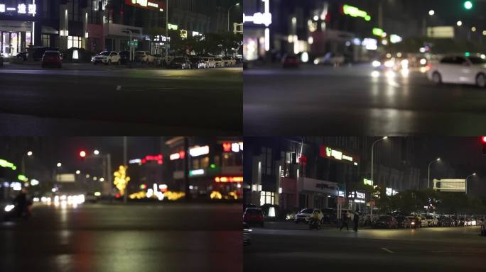 夜晚城市马路