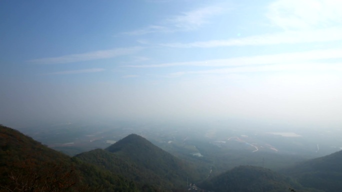 太湖山自然风景云雾缭绕延时空境B013
