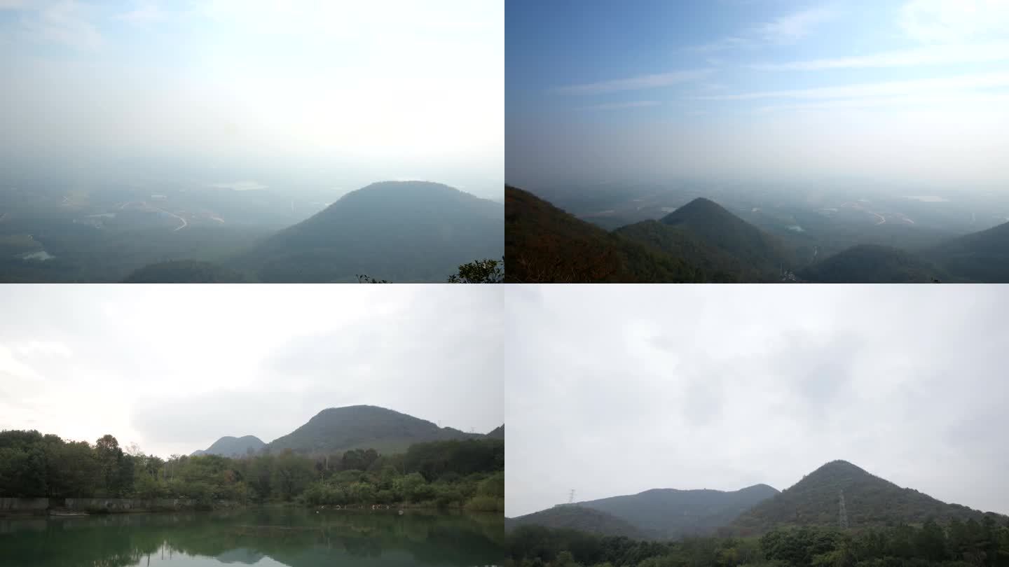 太湖山自然风景云雾缭绕延时空境B013
