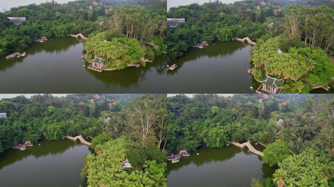 航拍厦门植物园景观