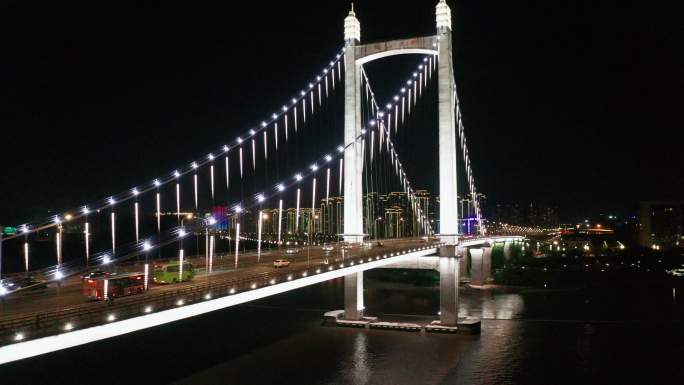 福州鼓山大桥夜景素材