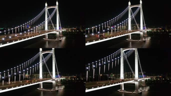 福州鼓山大桥夜景素材