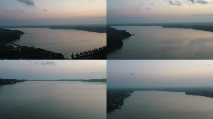 上海明珠湖航拍、东海大桥海景航拍
