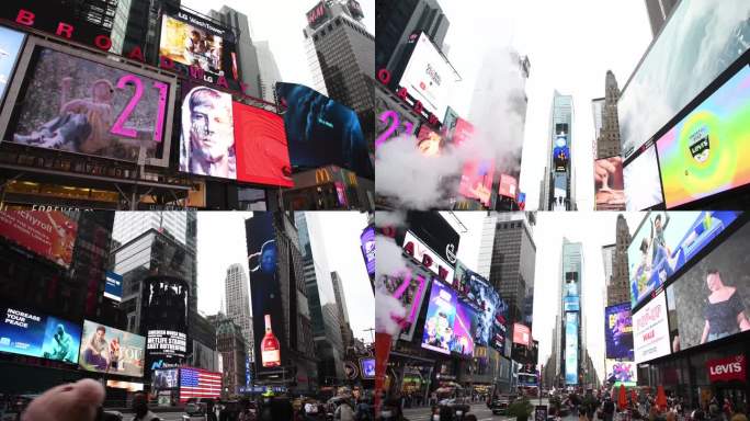 纽约时代广场_4K高清视频素材合集