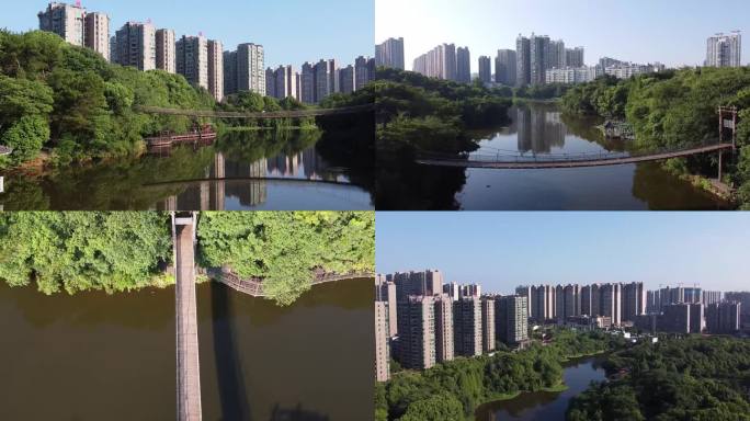 【镜头合集】湖南衡阳市平湖公园航拍（1）