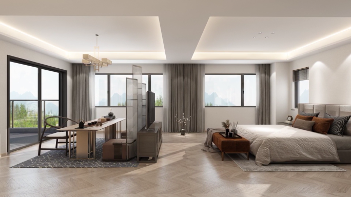 轻奢小区室内装修动画素材（合集）