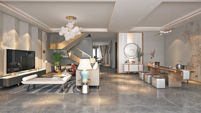 轻奢小区室内装修动画素材（合集）