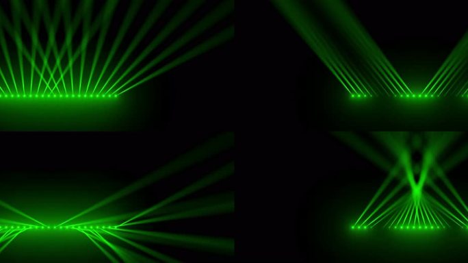 6K绿色动感舞台射灯摇摆探照灯光左右对称