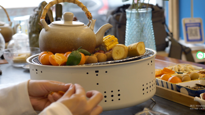 煮茶-围炉烤茶-喝茶-围炉茶艺-茶具泡茶