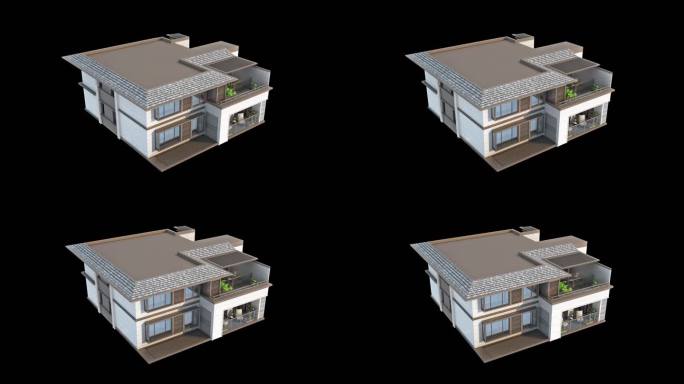 别墅建筑模型动画科技展示
