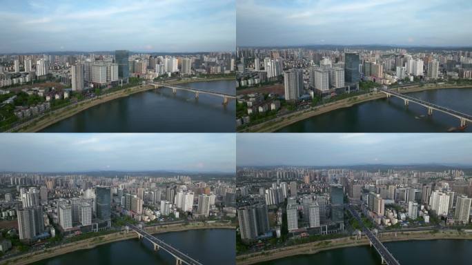 4K航拍株洲城市全景