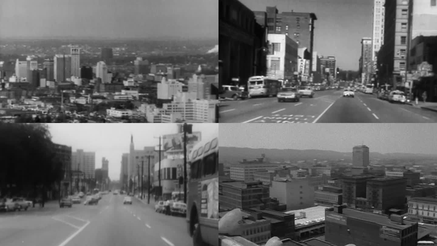 40年代美国伯明翰亚拉巴马州城市街道建筑
